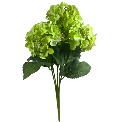 17" Real touch Hydrangea Bush - Green