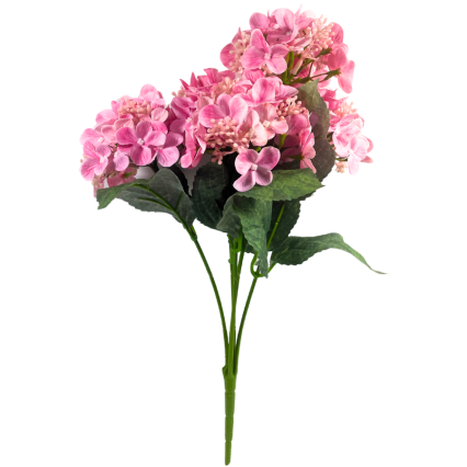 17" Real Touch Hydrangea Bush - Pink