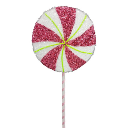 20" Lollipop Pick-Pink Swirl