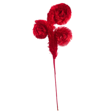 26" Red Feather Curly Pick