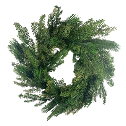 24" Belgium Pine Wreath w/ 54 Tips