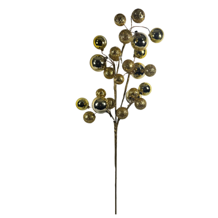24" Gold Christmas Balls on Pick