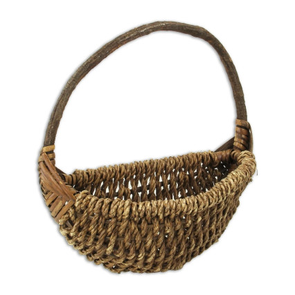 Rope Wall Basket with Crazy Vine Handle