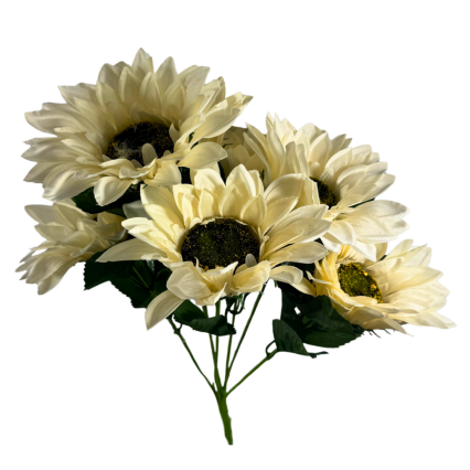 20" Sunflower Bush- Cream