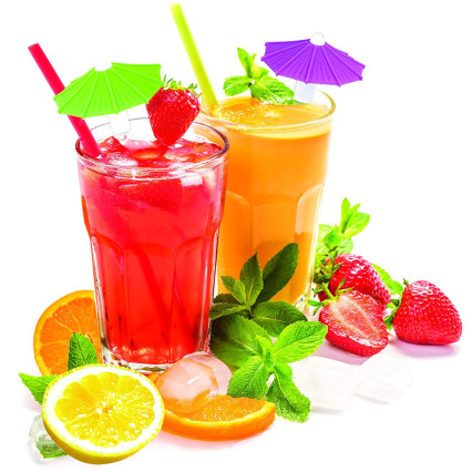 Clip & Sip Silicone Umbrella Drink Makers- 6 Colors