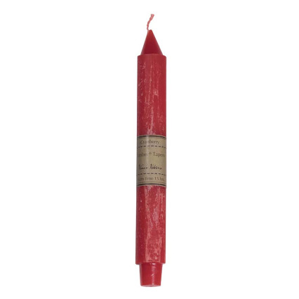 Timber Trunk Taper Candle - Cranberry
