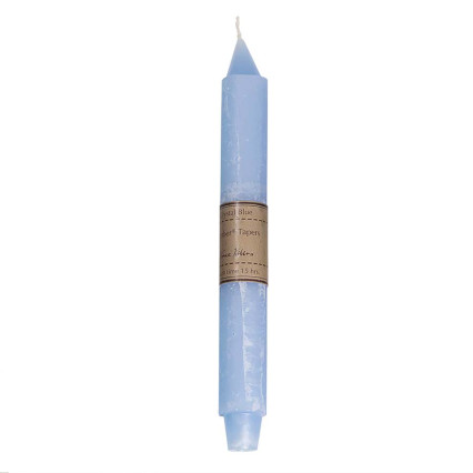 Timber Trunk Taper Candle - Crystal Blue