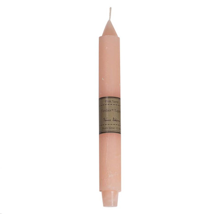 Timber Trunk Taper Candle - Pink Sand