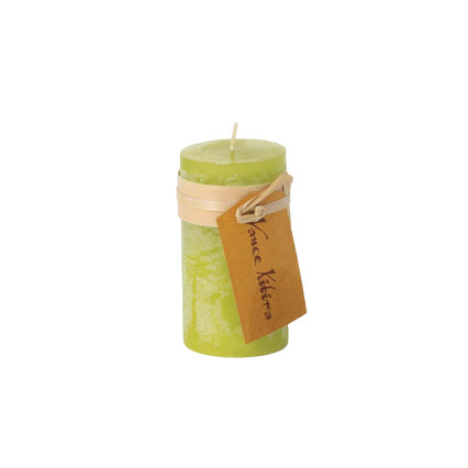 4" Timber Pillar Candle - Green Grape
