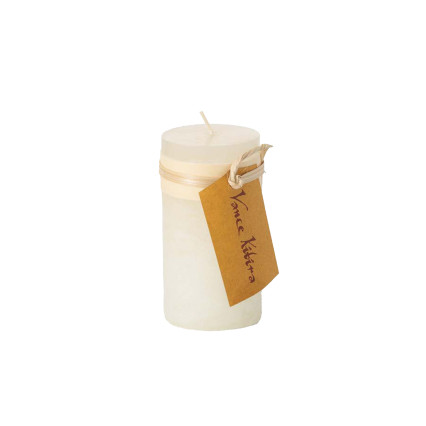 4" Timber Pillar Candle - Melon White