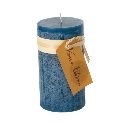 6" Timber Pillar Candle - English Blue