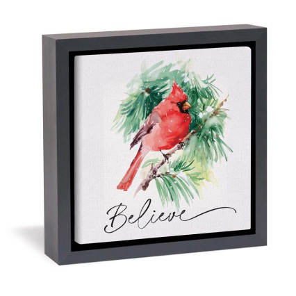 Believe Cardinal Canvas Sign