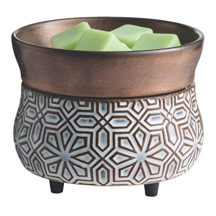 2-in-1 Fragrance Warmer - Broze Geometric