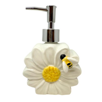 Ceramic Daisy Bee Soap Pump