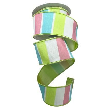 2.5" x 10yd Spring Block Pattern Ribbon