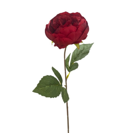 17.5" Garden Peony Stem - Red