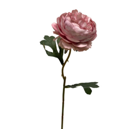 14.5" Petite Garden Peony Spray - Rose Red