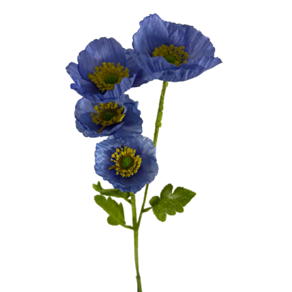 23.5" Flowering Mini Poppy Spray-Purple