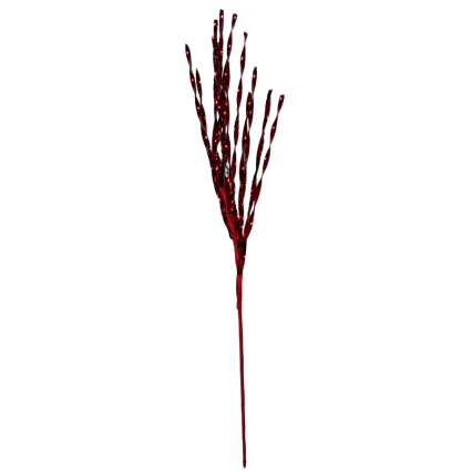 27" Metallic Twist Spray-Red