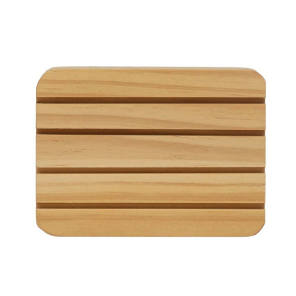 4.25" Wood Soap Dish - Natural