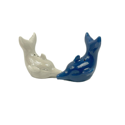 2.95" Ceramic Dolphin Salt/Pepper Shakers