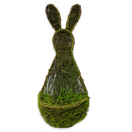 23" Moss Bunny Wall Basket