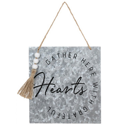 8x8 Gather Here Metal Hanging Sign