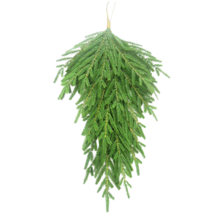 28" x 12.5" Artificial Norfolk Pine Teardrop