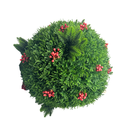 12" Custom Cedar and Berry Topiary Balls