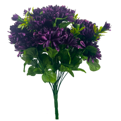 14.5" Mini Mum & Buds Mixed Bush - Purple