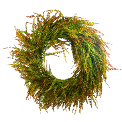 24" UV Bead Grass Wreath- Autumn