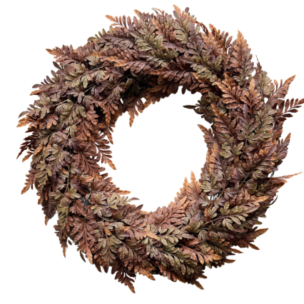 24" Squirrel Foot Wreath - Rush Brown