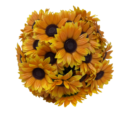 11" UV Sunflower Topiary Ball