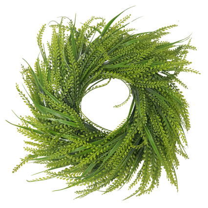18" UV Protected Mixed Grass Wreath