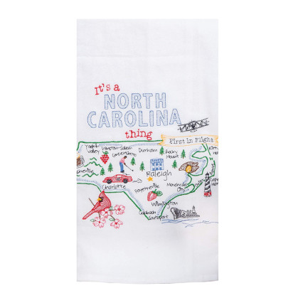 North Carolina Emb Flour Sack Towel