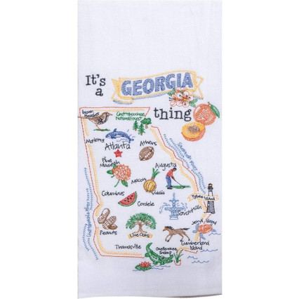 GA Emb Flour Sack Towel