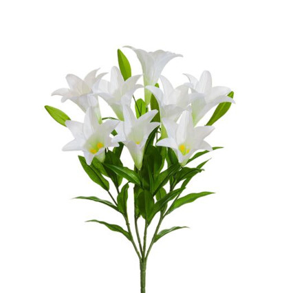 25" Easter Lily Flower Bush - White