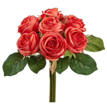 8.5" Rose Bouquet - Orange