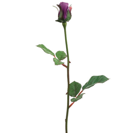 23" Single Rose Bud- Purple