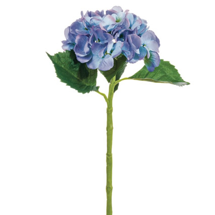 19" Large Single Hydrangea Spray with Two Tone Blue