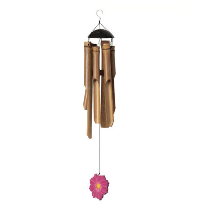 24" Flower Bamboo Chime Cosmos-Pink