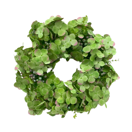 20" Green Hydrangea Fern Wreath