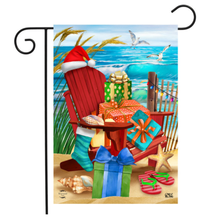 Beachy Christmas Garden Flag