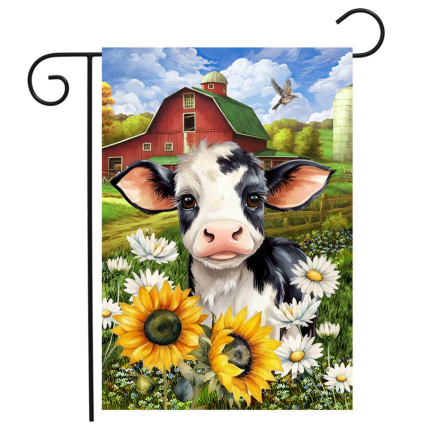 Cute Cow Garden Flag