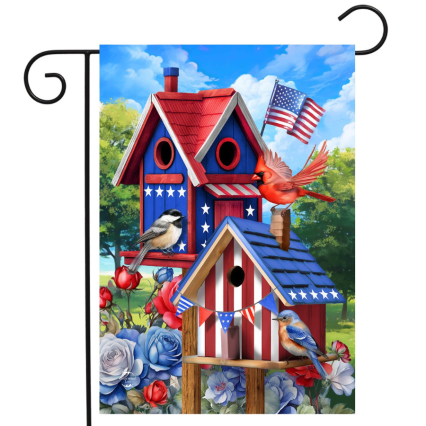 Home of the Free Birdhouses Garden Flag