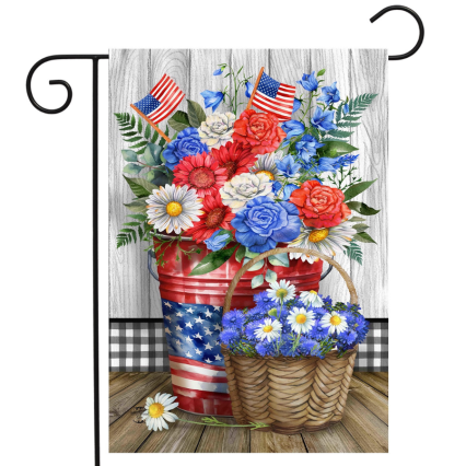 Red, White and Beautiful Garden Flag