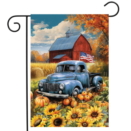 American Fall Farm Garden Flag
