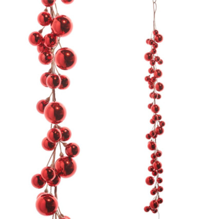 4' Ball Garland - Red