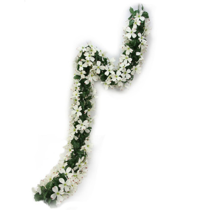 6' Dogwood Garland - Cream w/Pink Tips