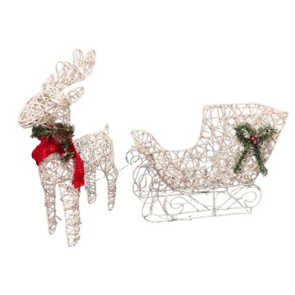 Pre-lit Reindeer & Sleigh